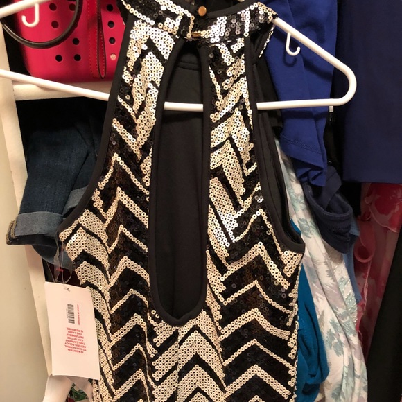 Black and White sequined dress size small - Picture 4 of 7